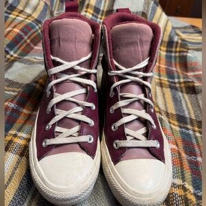 Chuck Taylor Converse All Star Berkshire Boot Dark Beetroot/Saddle Egret Sz 41